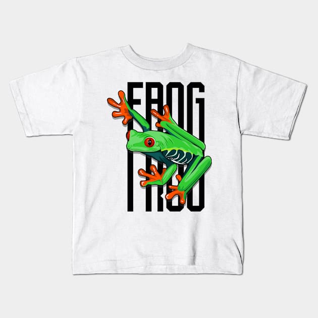 frog stylish Kids T-Shirt by Mako Design 
